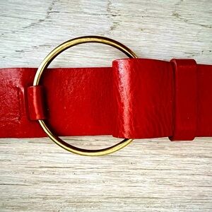 Red leather Banana Republic belt